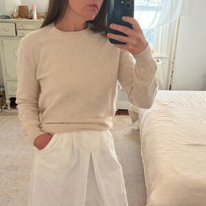J.Crew Cream Cashmere Sweater- Medium